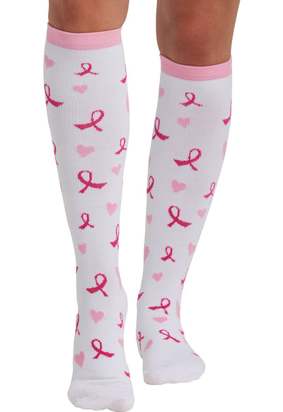 Women's 10-15mmHg Support Socks in Heartfelt Ribbons