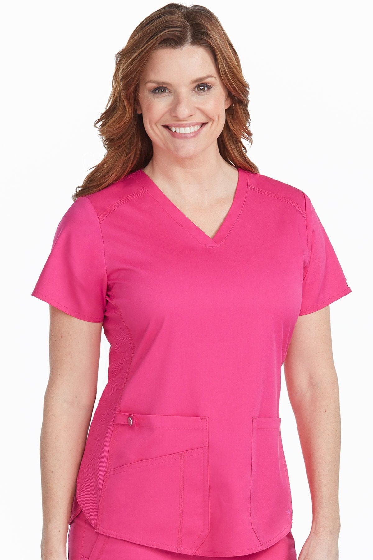 7459 V-NECK SHIRTTAIL TOP (Size: 4X-5X) | Sophisticated Scrub Boutique