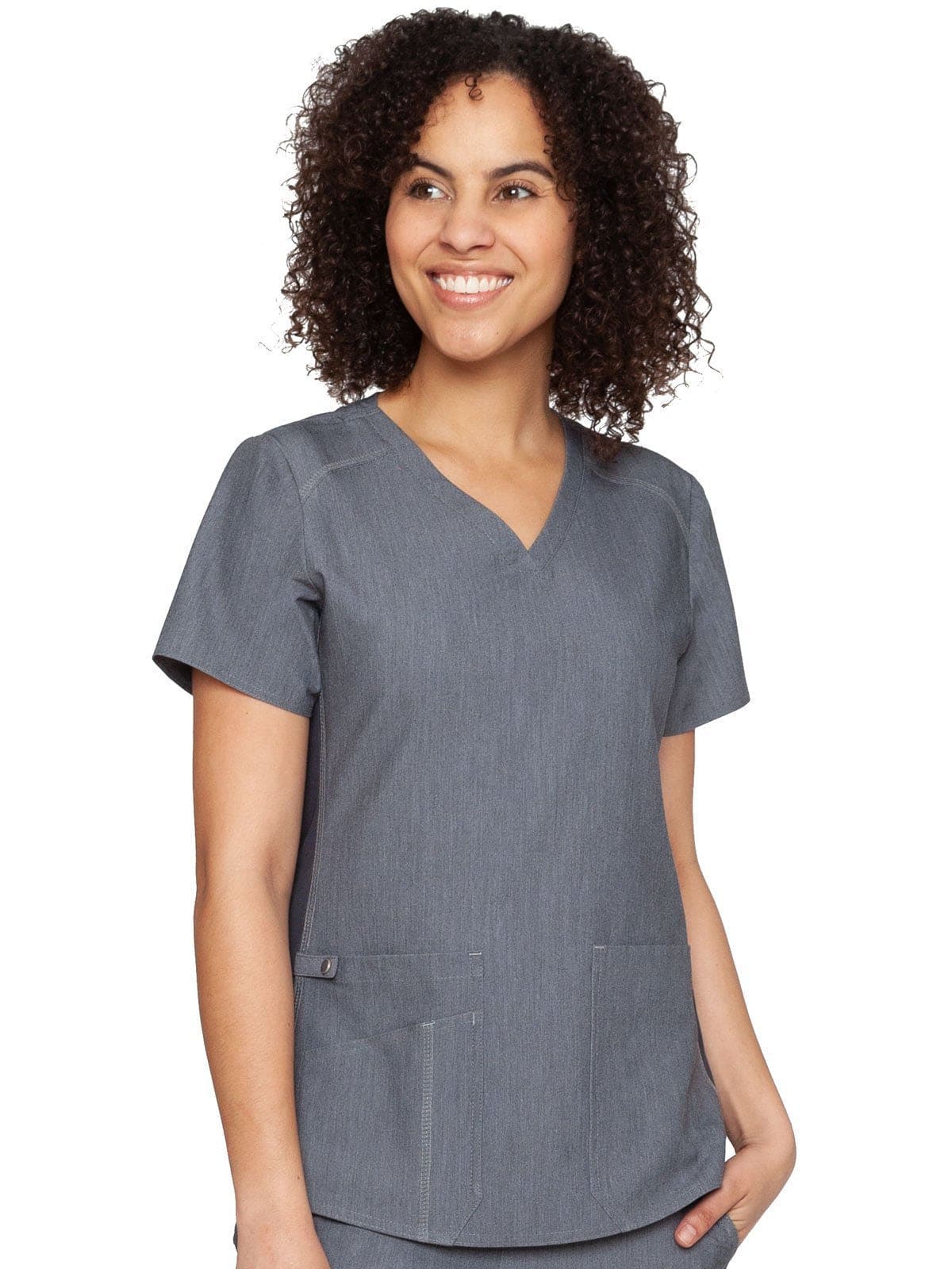 7459 V-NECK SHIRTTAIL TOP (Size: XS-3X) | Sophisticated Scrub Boutique