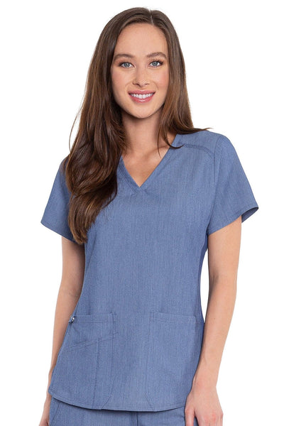7459 V-NECK SHIRTTAIL TOP (Size: XS-3X) | Sophisticated Scrub Boutique