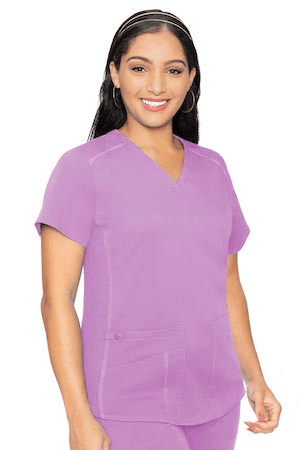 V-Neck Shirttail Top #7459 - Sophisticated Scrub Boutique