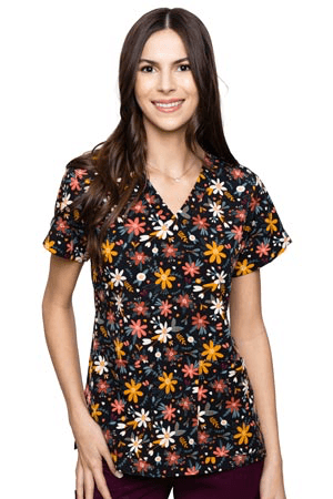 8564 Printed tops Harvest floral - Sophisticated Scrub Boutique